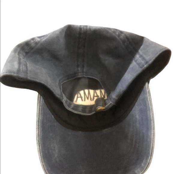 Mama Bear Baseball Cap OS Navy Vintage Washed Embroidered OS David and Young - Picture 3 of 6